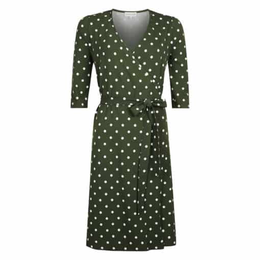 Roos Green Dots jurk