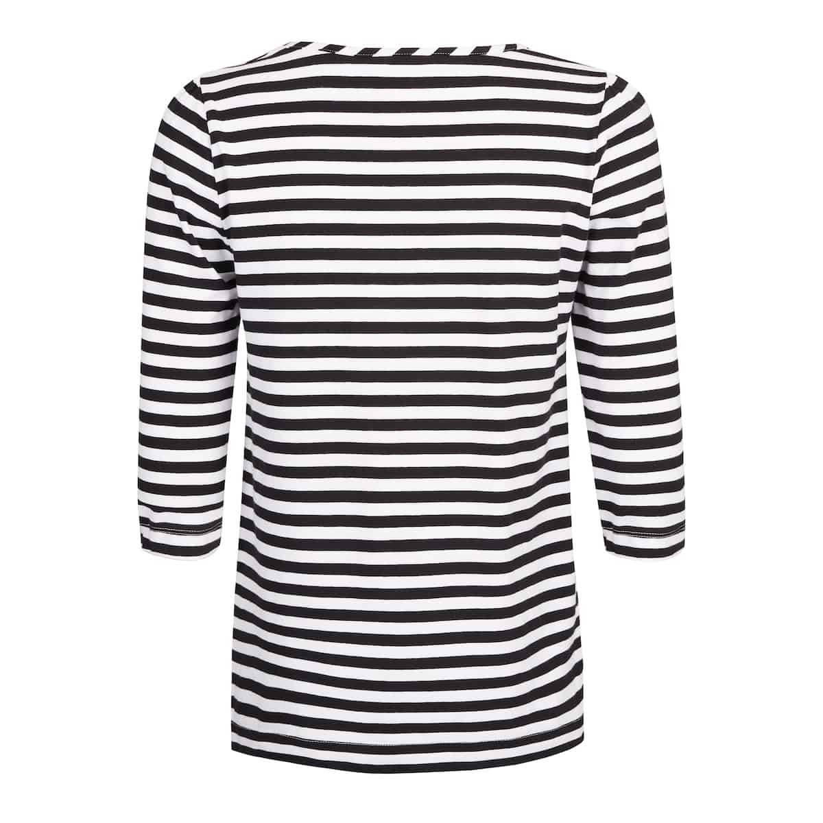 Image of Mara Black Stripes top 34