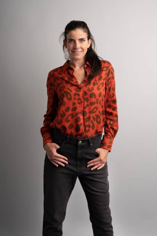 Mees Red Leopard blouse - Image 2