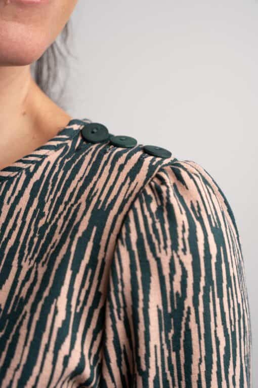 Jolein Green Zebra jurk - Image 4