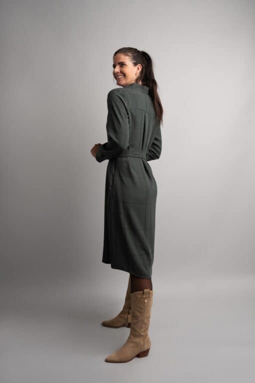 Merel Green Check jurk - Image 6