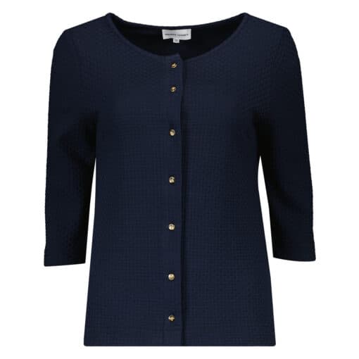 Marije Navy Knit top