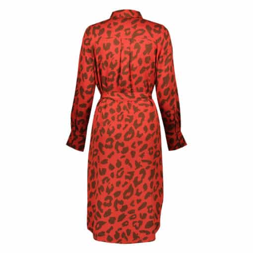 Merel Red Leopard jurk - Image 3