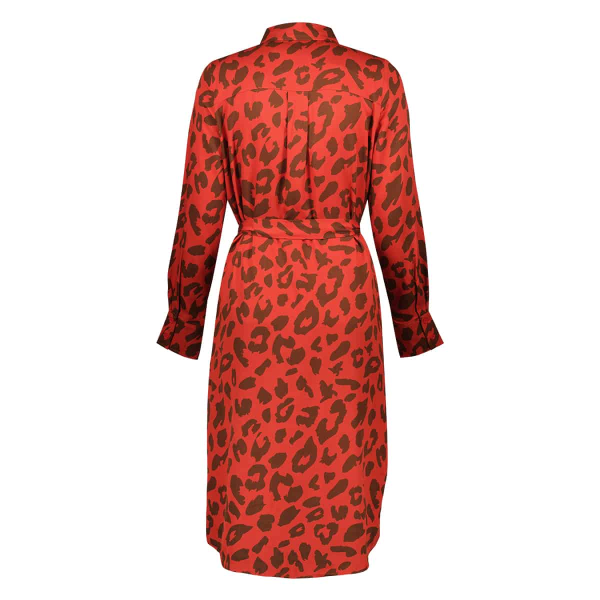 Merel Red Leopard jurk 42