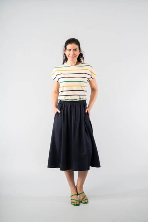 Yvet Cream Stripes top - Image 5