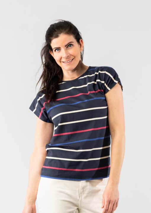 Yvet Navy Stripes top - Image 2