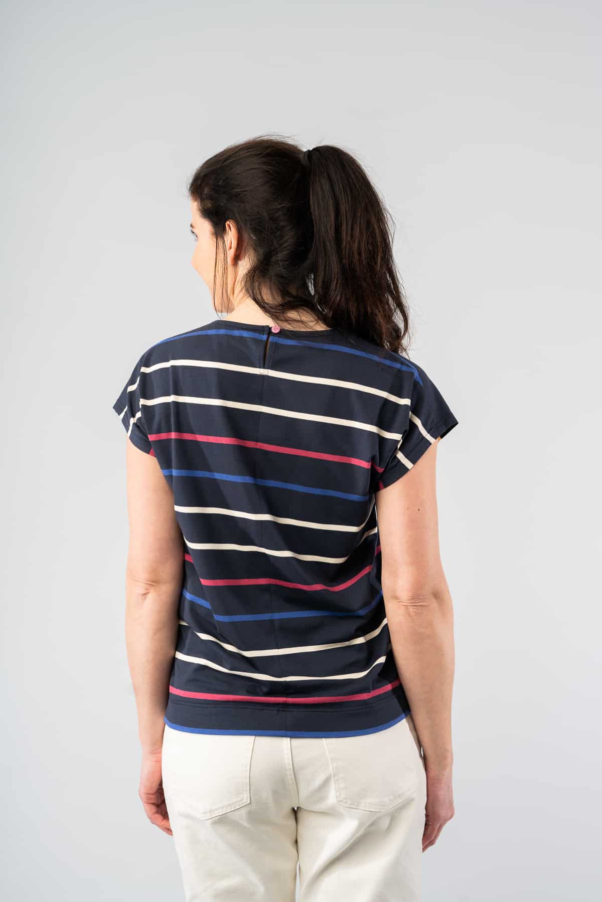 Image of Yvet Navy Stripes top 38