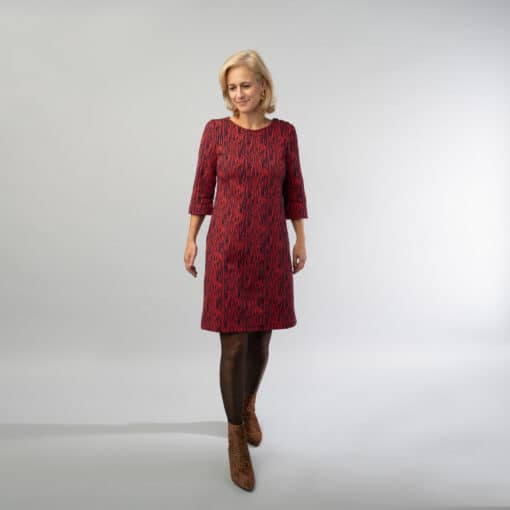 Jolein Red Zebra jurk - Image 2