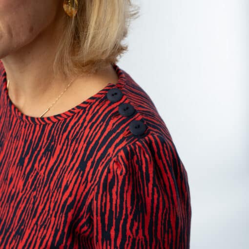 Jolein Red Zebra jurk - Image 8