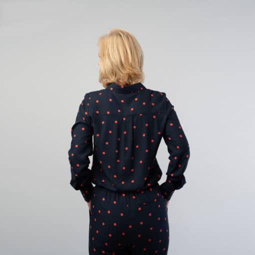 Mees Navy Dots blouse - Image 4