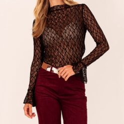 Alternative view of Claire Top Ruche Blue