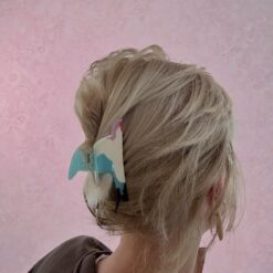 Alternative view of Haarclip bird white